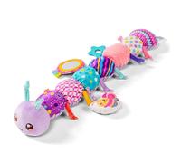 Faroby Jouet Musical Chenille pour bébé, avec Miroir, hochet froissé, Ficelle de Traction, Animaux en Peluche Doux pour Le Ventre, 20.9