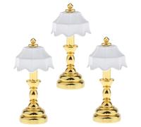 Faroby Lampe de Maison de poupée en métal, modèle 1, 6 en 1, échelle 12, décor Miniature Vintage, 3 pièces
