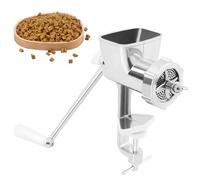 Faroby Machine à granulés d'alimentation, Machine à Aliments pour Animaux de Compagnie en Acier Inoxydable avec 4 Lames et 1 Plaque granulés, Moulin réglable pour Chien, Chat, Oiseau, Poisson