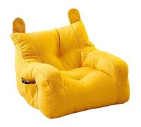 Faroby Mini canapé 1 Place - Petite Chaise sécurisée pour Tout-Petits, monoplace en Lin et Coton Doux, Jaune, 14, 96 x 14, 96 x 13, 78 Pouces, Petite Chaise