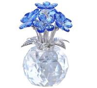 Faroby Oubliez-Moi Pas Les Fleurs, Fleurs en Cristal Bleu, Ornements en Cristal pour centres de Table de Bureau à Domicile 4, 3x2, 8 Pouces