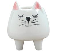 Faroby Pot de Fleurs pour Chat 6, 1 x 7, 1 cm, Pot de Fleurs pour Chat avec Pots Succulents à Quatre Pieds, Pots en céramique faciles à Nettoyer pour la décoration la Maison, du Bureau, des Amour