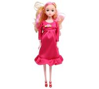 Faroby Poupée Enceinte 11.8, Jouet mère sûr avec bébé, poupée créative avec Articulation Mobile pour Enfants, Rose Rouge