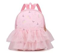 Faroby Sac à dos de danse pour filles, sac de ballet léger avec jupe en maille, à dos ballerine pour cours danse et sorties