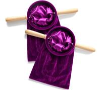 Faroby Sac d'offrandes d'église 2 pièces avec poignée en Bois, Panier 'offrandes pour Fournitures de Communion 'églises-Violet, 7, 87 X 14, 17 Pouces, paniers pour église
