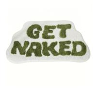 Faroby Tapis de Bain Amusant, Ensemble de Tapis Bain Douche Nu, Salle Doux à Absorption Rapide pour hôtel à Domicile, Vert, 20x31.5 Pouces, Funky