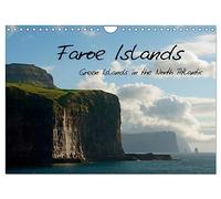 Faroe Islands / UK-Version (Wall Calendar 2026 DIN A4 landscape), CALVENDO 12 Month Wall Calendar: Green Islands in the North Atlantic.