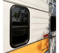 Farosun Fenêtre de Caravane 50 x 30 cm, E4, fenêtre coulissante pour Camping-Car et Caravane avec moustiquaire Solide, Verre de sécurité teinté, résistant aux UV, fenêtre latérale pour Camping-Car