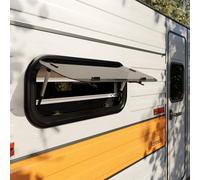 Farosun Fenêtre de caravane 70 x 30 cm, E13, fenêtre basculante pour camping-car et caravane avec moustiquaire intégrée, protection solaire, fenêtre latérale pour campeur, verre trempé de 4 mm