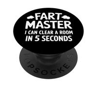 Fart Master, Je Peux Nettoyer Une pièce en 5 Secondes PopSockets PopGrip Adhésif