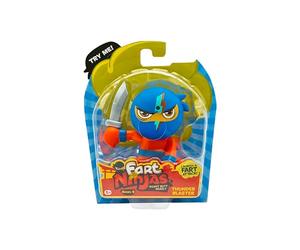 FaRt NinjAS by Funrise - 70702 - Thunder Blaster - Série 8 - Figurines à Collectionner - 10 Sons de Pets Amusants et réalistes - Bleu