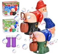 Farting Santa Bubble Machine, Bubble Blowing Santa, Funny Santa Claus Fart Bubbles Maker with Light and Music, for Christmas, Birthdays, Parties (2PCS)