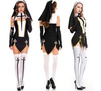 Fartoni Costume Nonne Ou Deguisement Nonne Sexy. Costume None Pour Halloween Carnaval Et Soirées Déguisées Chic Confortable Et Parfait Pour Tout Événement