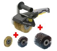 FARTOOLS PACK REX120C RENOVATEUR EXTERIEUR + BROSSE METALLIQUE DE PRECISION + BROSSE A LANIERES ABRASIVES DE PRECISION