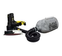 Fartools Ponceuse murale plâtre 800W Ø180mm, torche LED rasante, 1200-2300tr/min, collecteur de poussières, fonction angle, sac de transport