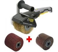 Ponceuse à bande Fartools Rénovateur REX120C brosse a lamelles et brosse fibre synthétique Spécial bois