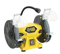 Fartools Touret à meuler 150W meule-meule Ø150mm (grain A36 & A60), lampe LED, vitesse de rotation 2950tr/min, 2 écrans polycarbonates