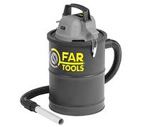 Fartools XF-Ashes Aspirateur Vide Cendres sans Fil 18V, cuve métal 15L, poignée de Transport, Flexible 1m, Tube Aluminium. Vendu sans Batterie