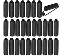 FARUTA 40 rouleaux en mousse satinée, rouleaux en éponge pour cheveux, tiges de permanente, bigoudis ondulés pour la coiffure, fournitures de coiffure (couleur : noir, taille : 1,5 cm)