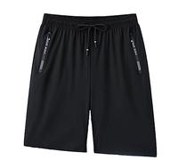FARUTA Pantalons Hommes Stretch Fin Respirant Cool Pantalons Jogging Hommes Été Séchage Rapide Pantalons Stretch Loisirs avec Poches Zippées Pantalons Décontractés Hommes E-Black3 7XL