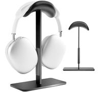 FARWAYVIEW Support pour AirPods Max avec Mode Veille - Support Casque en Aluminium pour Bureau, antidérapant, protège Le Bandeau, Surface Anti-Rayures (Noir)