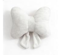 FARYODI Coussin décoratif 3D avec nœud, doux et douillet, coussin en peluche moderne, élément de décoration créatif pour salon, chambre à coucher, bureau, Saint-Valentin, 30 cm (blanc)
