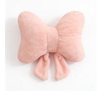 FARYODI Coussin décoratif 3D avec nœud, doux et douillet, coussin en peluche moderne, élément de décoration créatif pour salon, chambre à coucher, bureau, Saint-Valentin, 30 cm (rose)