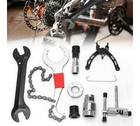 FARYODI Kit d'outils de vélo, 8 pièces avec outil de démontage de manivelle et de cassette de vélo, outil de démontage de rotor Lockring Remover, support Remover, pour pneus de vélo, chaîne, pédale