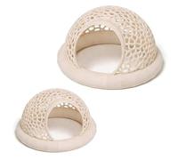 FARYODI Lot de 2 tunnels de grotte d'aquarium flottants transparents - Décoration d'aquarium - Cachette pour poissons combattants et autres petits habitants d'aquarium