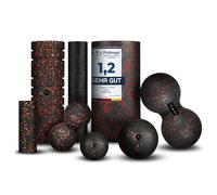 Fas Fit Lot de 8 rouleaux de massage en mousse pour fascias - Avec poster, livret d'exercices, e-book et sac de gym