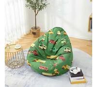 Fasbuy 3D Camion Pouf Poire sans Remplissage, Housse de Fauteuil Poire, Grands Jouets en Peluche de Stockage, Lavable, pour Ado/Salon/Chambre (Fourgonnette,130x150cm)