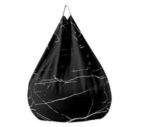 Fasbuy 3D Marbre Pouf Poire sans Remplissage, Housse de Fauteuil Poire, Grands Jouets en Peluche de Stockage, Lavable, pour Ado/Salon/Chambre (Style Noir,100x120cm)