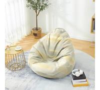 Fasbuy 3D Marbre Pouf Poire sans Remplissage, Housse de Fauteuil Poire, Grands Jouets en Peluche de Stockage, Lavable, pour Ado/Salon/Chambre (Marbre Beige,130x150cm)