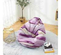 Fasbuy 3D Marbre Pouf Poire sans Remplissage, Housse de Fauteuil Poire, Grands Jouets en Peluche de Stockage, Lavable, pour Ado/Salon/Chambre (Marbre Taro,130x150cm)