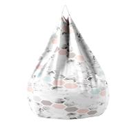 Fasbuy 3D Marbre Pouf Poire sans Remplissage, Housse de Fauteuil Poire, Grands Jouets en Peluche de Stockage, Lavable, pour Ado/Salon/Chambre (Blanc de rêve,80x90cm)