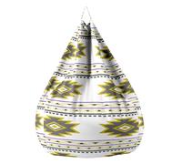 Fasbuy 3D Style Bohème Pouf Poire sans Remplissage, Housse de Fauteuil Poire, Grands Jouets en Peluche de Stockage, Lavable, pour Ado/Salon/Chambre (Style bohème 01,90x110cm)