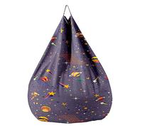 Fasbuy 3D Univers Pouf Poire sans Remplissage, Housse de Fauteuil Poire, Grands Jouets en Peluche de Stockage, Lavable, pour Ado/Salon/Chambre (Météore,130x150cm)