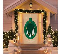 Fasbuy Couverture de Porte Noël, Bannière de Porte de Noël Élastique 90x210cm, Decoration d'Entrée Noel, Bannière Toile de Fond Decoration Noel Exterieur Intérieur/Extérieur (90x210cm,Bobine)