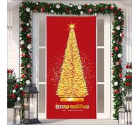 Fasbuy Élégance Couverture de Porte Noël,Bannière de Porte de Noël Élastique,Decoration d'Entrée Noel,Bannière Toile de Fond Decoration Noel Exterieur Intérieur/Extérieur (90x200cm,Sapin de Noël 2)