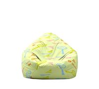 Fasbuy Pouf Poire sans Remplissage, Badminton Imprimé Housse de Coton et Lin, Lavable Housse de Fauteuil Poire, Grande Pouf pour Enfant Ado Adulte (Jaune,L)