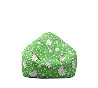 Fasbuy Pouf Poire sans Remplissage, Grande Pouf pour Enfant Adulte, Imprimé de Marguerite Housse Sac Haricots, Salon Chambre Rangement de Jouets Stockage (Feuilles,80x90cm)