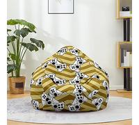 Fasbuy Pouf Poire sans Remplissage, Grande Pouf pour Enfant Adulte, Imprimé Manette de Jeu Housse Sac Haricots, Salon Chambre Rangement de Jouets Stockage (Rayures,70x80cm)