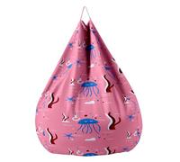 Fasbuy Pouf Poire sans Remplissage, Imprimé Animaux Marins Housse de Coton et Lin, Lavable Housse de Fauteuil Poire, Grande Pouf pour Enfant Ado Adulte (Algues,M)