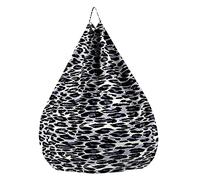 Fasbuy Pouf Poire sans Remplissage, Imprimé Léopard Housse de Coton et Lin, Lavable Housse de Fauteuil Poire, Grande Pouf pour Enfant Ado Adulte (Léopard,XXL)