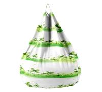 Fasbuy Pouf Poire sans Remplissage, Trèfle à Quatre Feuilles Print Housse de Coton et Lin, Lavable Housse de Fauteuil Poire, Grande Pouf pour Enfant Ado Adulte (Rayé,XL)