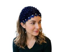 Fasce Larghe In Pizzo Elastico, Fascia Per Capelli Donna - Stile Occhielli Vintage Decorato Con Strass - Cerchietti Larghi In Pizzo Vintage - Per La Cerimonia Di Matrimonio, Le Feste E Gli