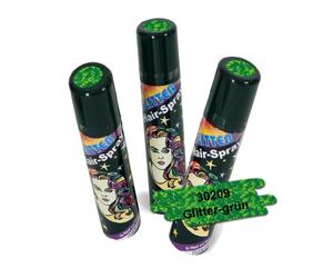 FASCHING 30209 - Spray pailleté pour cheveux - Couleur : vert