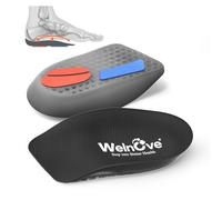 Fasciite plantaire Inserts talon pour douleur au talon - Welnove coussin talon antidérapant bumps absorbant les chocs pour éperons talon pieds plats - Inserts talon pour femmes 37-42 hommes 35-38.5