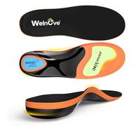 Fasciite plantaire travail haut arc semelles - Welnove 220 + LB Heavy Duty semelleS pour soulager la douleur au pied flat foot, semelles orthopédiques pour la plupart des chaussures hommes femmes (S)