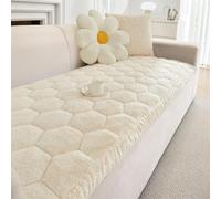 FASCINATDECO Housse Coussin 45x45cm Beige Blanc en Velours Côtelé Super Doux, Housse Coussin Decoratif Canape Decoration Maison Salon Chambre pour Canapé Bohème Art déco